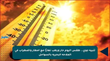 تنبيه جوي.. طقس اليوم حار ورطب نهارًا مع أمطار واضطراب في الملاحة البحرية بالسواحل